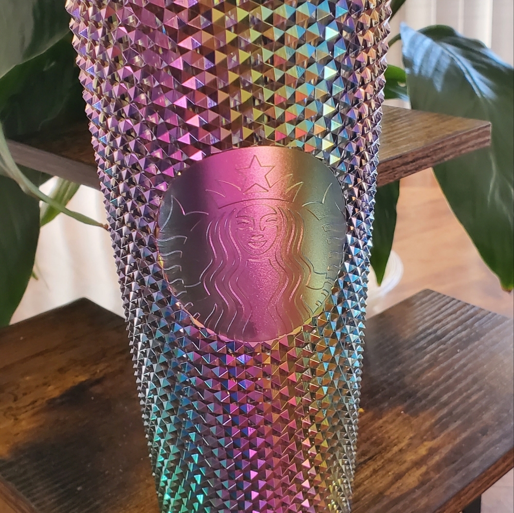 Starbucks Oil Slick Rainbow Iridescent Studded Tumbler 24 oz - Picture 9 of 9